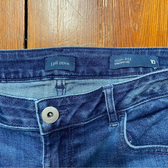 J. Jill Denim Women's Blue Jeans Size 20 High Rise Straight Leg Raw Hem Stretch - Picture 6 of 14